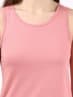 Women's Super Combed Cotton Rich Solid Curved Hem Styled Tank Top - Brandied Apricot