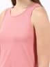 Women's Super Combed Cotton Rich Solid Curved Hem Styled Tank Top - Brandied Apricot