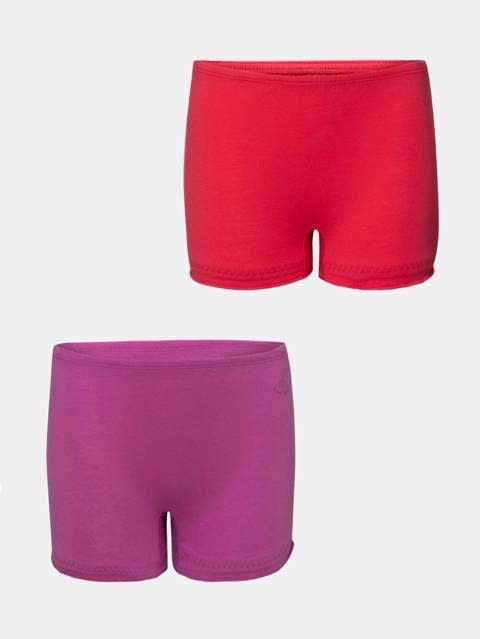 Girl's Super Combed Cotton Bloomers with Ultrasoft Waistband - Assorted(Pack of 3)