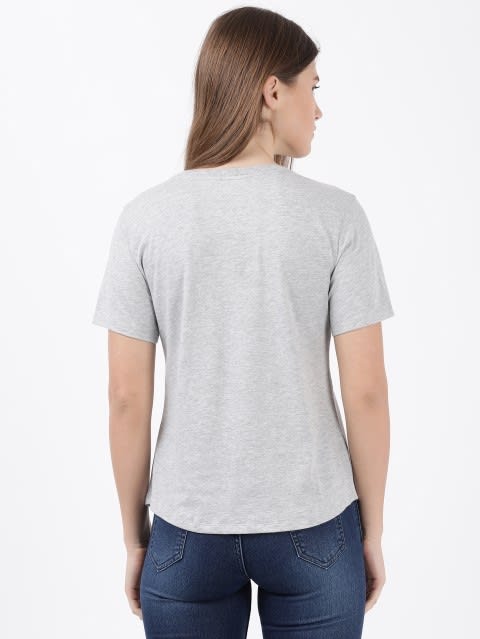Light Grey Melange Crew Neck T-Shirt