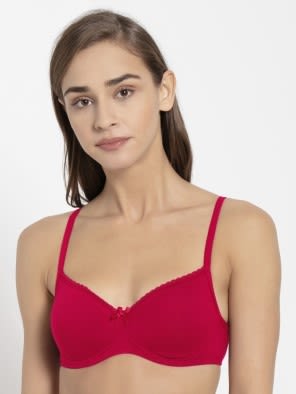 Sangria Red Non-wired Padded Bra