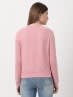 Women's Super Combed Cotton Rich French Terry Fabric Solid Sweatshirt with Raglan Sleeve Styling - Blush