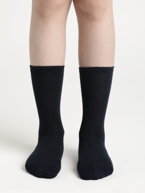 Black Calf Length Socks