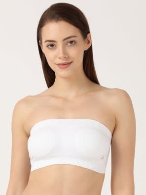 Wirefree Padded Micro Touch Nylon Elastane Stretch Full Coverage Bandeau Bra