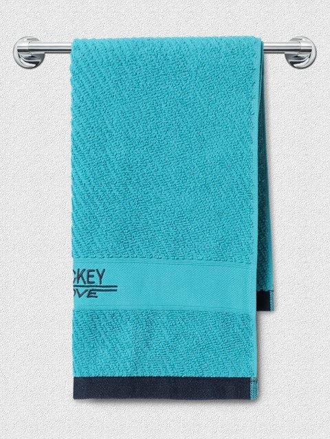 Cotton Rich Terry Ultrasoft and Durable Solid Hand Towel - Caribbean Turquoise(Pack of 2)