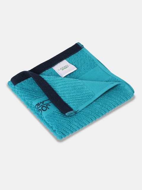 Cotton Rich Terry Ultrasoft and Durable Solid Hand Towel - Caribbean Turquoise(Pack of 2)