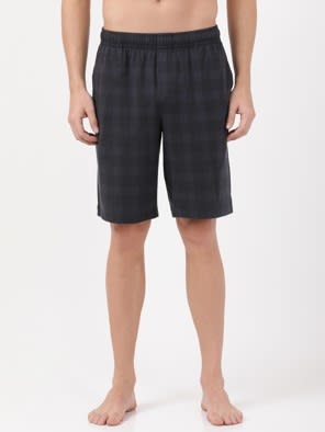 Super Combed Cotton Elastane Stretch Regular Fit Checkered Shorts