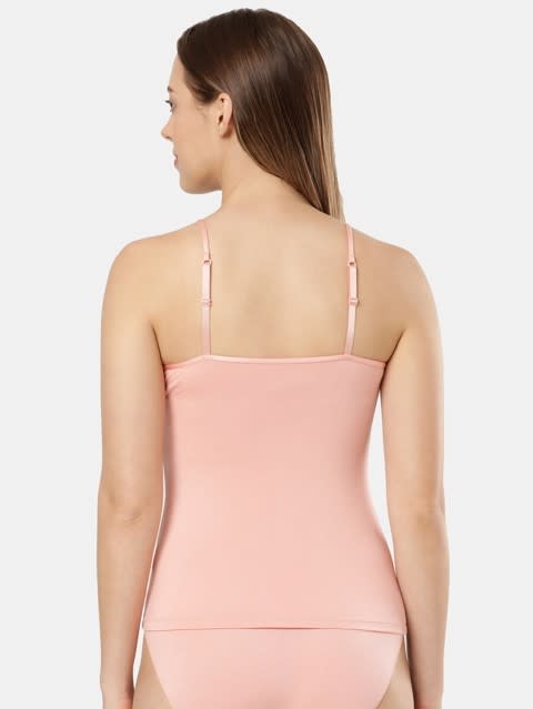 Women's Micro Modal Elastane Stretch Camisole with Adjustable Straps and StayFresh Treatment - Candlelight Peach