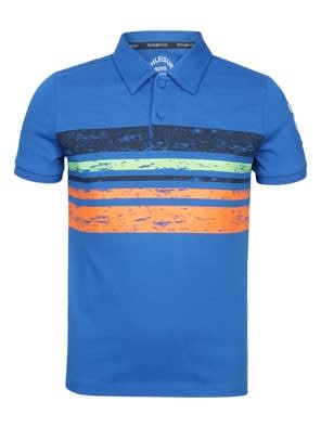 Super Combed Cotton Rich Graphic Printed Half Sleeve Polo T-Shirt