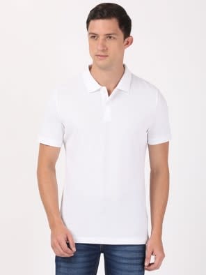 Super Combed Cotton Rich Pique Fabric Solid Half Sleeve Polo T-Shirt