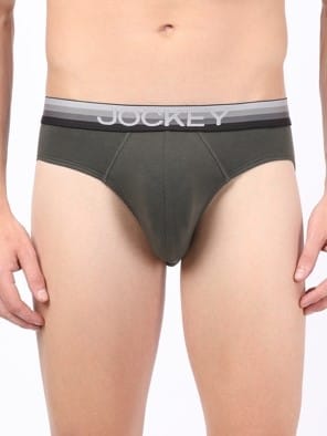 Super Combed Cotton Elastane Stretch Solid Brief with Ultrasoft Waistband
