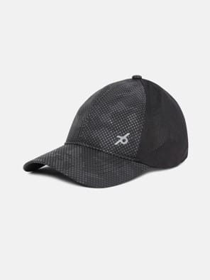 Mens Polyester Black Cap with Reflective Branding