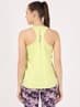Women's Microfiber Fabric Graphic Printed Racerback Styled Tank Top with Stay Dry Treatment - Daiquiri Green
