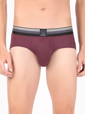 Microfiber Elastane Stretch Solid Brief with Stay Dry Technology