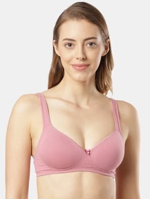 Wirefree Padded Super Combed Cotton Elastane Stretch Full Coverage T-Shirt Bra