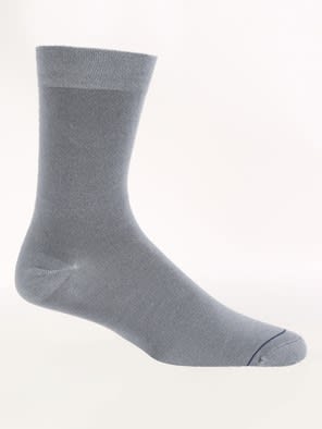 Mid Grey Calf Length Socks For Men