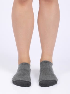 Charcoal Melange & Mid Grey Melange Low show sock Pack of 2