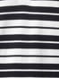 Men's Super Combed Cotton Rich Striped Polo T-Shirt - White & Navy