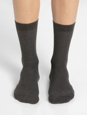 Charcoal Melange Men Calf Length Socks