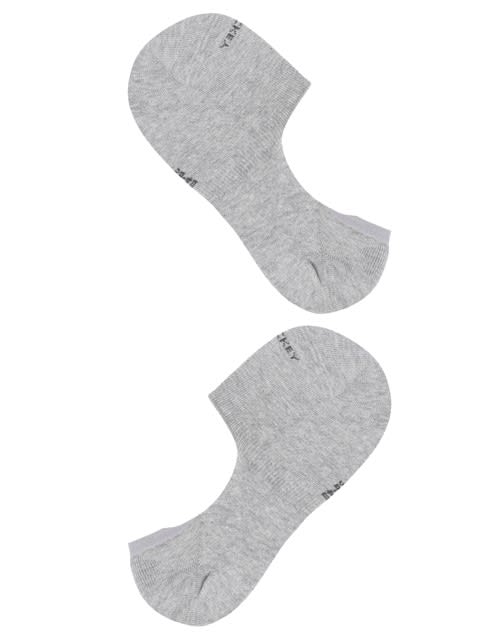 Grey Melange No Show Socks