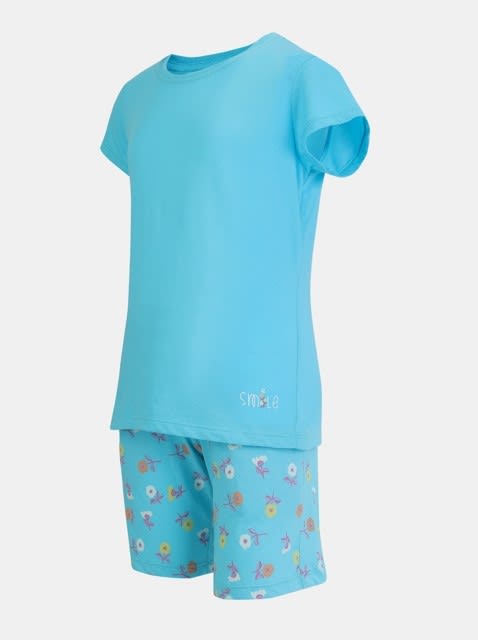 Blue Curacao Shorts & T-Shirt Set