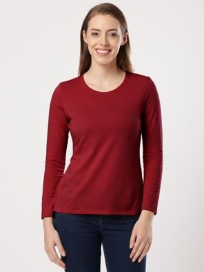Super Combed Cotton Rich Relaxed Fit Round Neck Full Sleeve T-Shirt