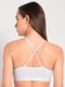 Women's Super Combed Cotton Elastane Stretch Multiway Styled Crop Top With Adjustable Straps and Stay Fresh Treatment - White