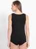 Women's Super Combed Cotton Rib Fabric Inner Tank Top With Stay Fresh Treatment - Black