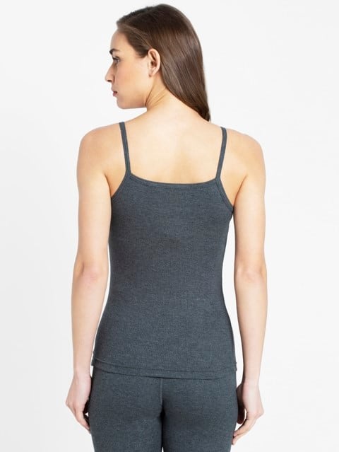 Women's Super Combed Cotton Rich Thermal Camisole with Stay Warm Technology - Charcoal Melange