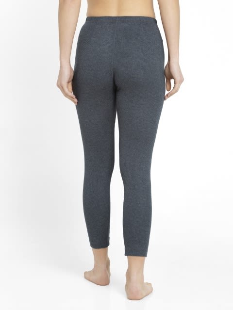 Women's Super Combed Cotton Rich Thermal Leggings with Stay Warm Technology - Charcoal Melange