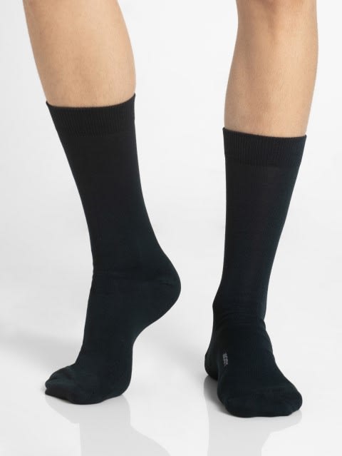 Navy Men Calf Length Socks