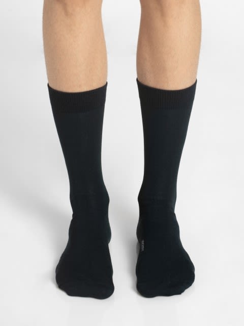 Navy Men Calf Length Socks