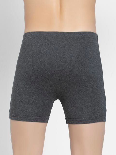 Boxer Briefs with Front Fly & Concealed Waistband - Charcoal Melange
