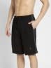 Straight Fit Sports Shorts for Men with Drawstring - Black