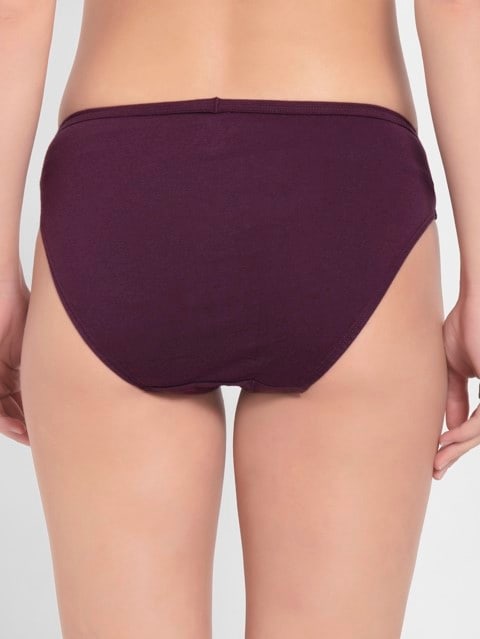 Women's Medium Coverage Super Combed Cotton Mid Waist Bikini With Concealed Waistband - Dark Assorted(Pack of 3)