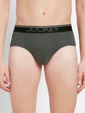 Charcoal Melange Square Cut Brief Pack of 2