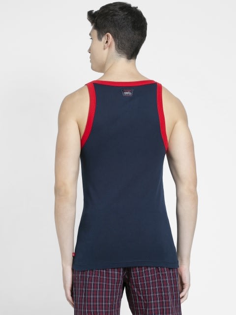 Navy & Red Fashion Vest