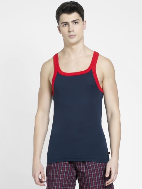 Navy & Red Fashion Vest