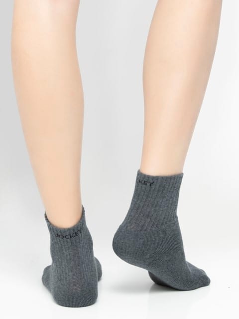 Charcoal Melange Men Ankle Socks
