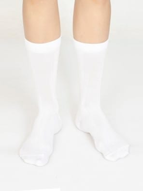 White Men Calf Length Socks