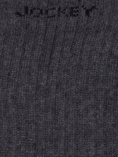 Men's Compact Cotton Terry Crew Length Socks With Stay Fresh Treatment - Charcoal Melange