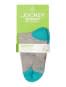 Low Show Socks for Men - Grey Melange & Caribbean Turq