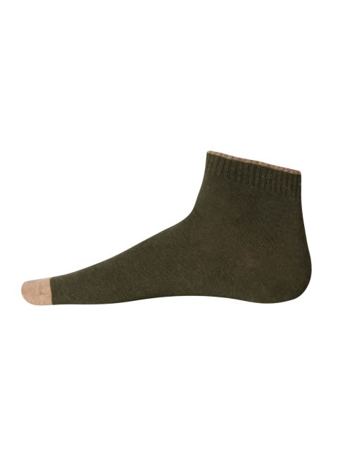 Green Melange Men Ankle Socks
