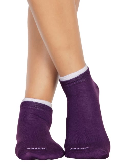 White & Acai Women Low ankle socks Pack of 2