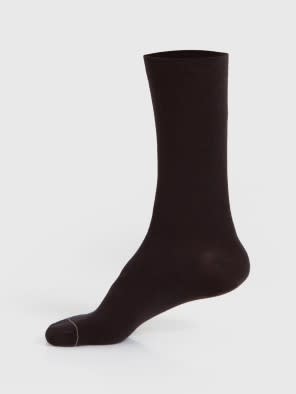 Dark Brown Men Calf Length Socks
