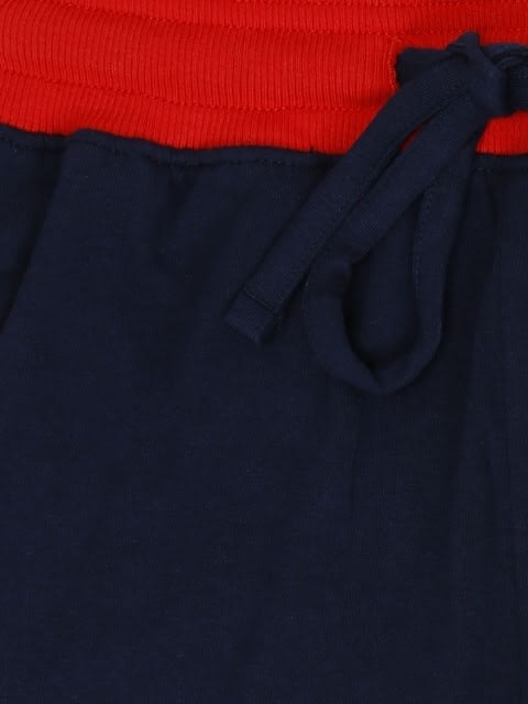Navy & Team Red Boys Knit Shorts