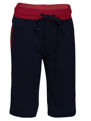 Navy & Team Red Boys Knit Shorts
