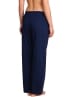 Women's Super Combed Cotton Rich Relaxed Fit Trackpants With Contrast Side Piping and Pockets - Imperial Blue