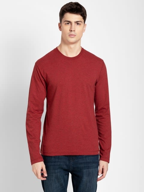 Red Melange Long Sleeved T-Shirt