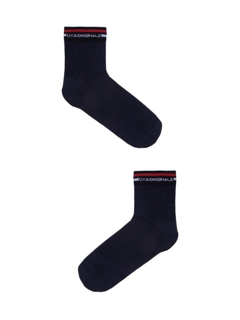 Navy Melange Men Ankle Socks
